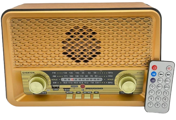 Everton Bluetooth-USB-SD-FM Kumandalı Nostaljik Radyo