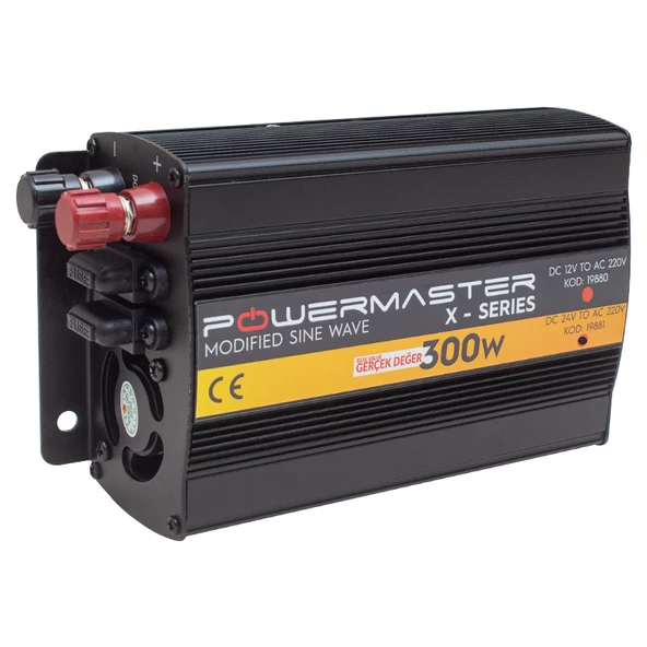 POWERMASTER PWR300-24 24 VOLT - 300 WATT MODIFIED SINUS WAVE INVERTER