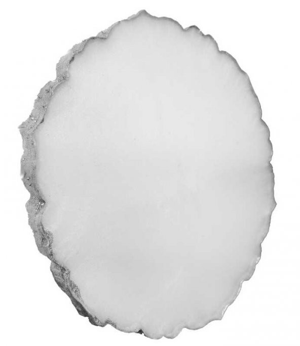 EPOKSİ YUVARLAK 7 CM SEDEF KENARI GÜMÜŞ 1 ADET - Resim 5