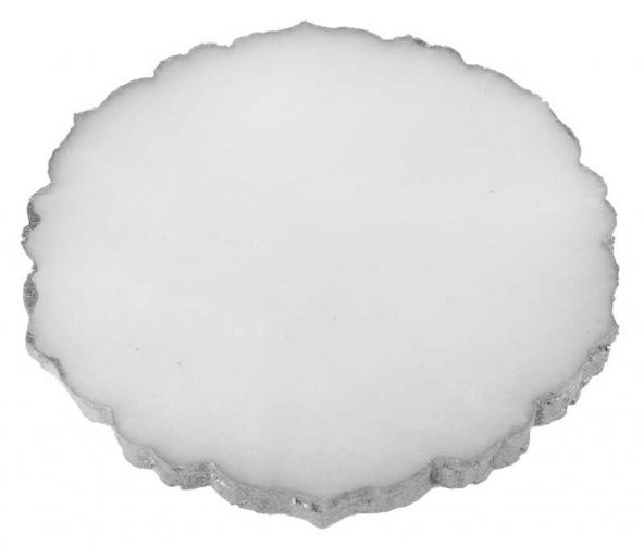 EPOKSİ YUVARLAK 7 CM SEDEF KENARI GÜMÜŞ 1 ADET - Resim 7