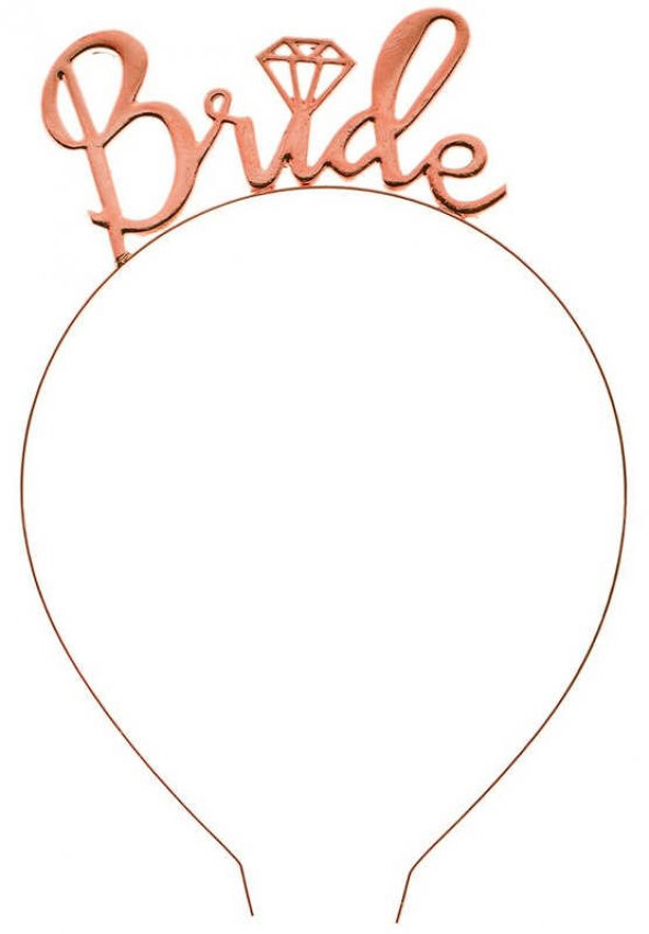 TAÇ BRIDE PIRLANTALI METAL ROSE GOLD 1 ADET - 3