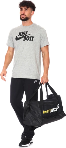 Nike Nsw Tee Just Do It Swoosh Erkek Gri Günlük Stil Tişört AR5006-063 - 3