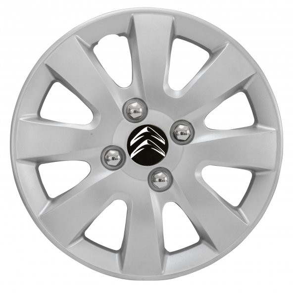 Citroen C3 15 Inç Uyumlu Jant Kapağı 4lü Takım Gri 2815 - 2