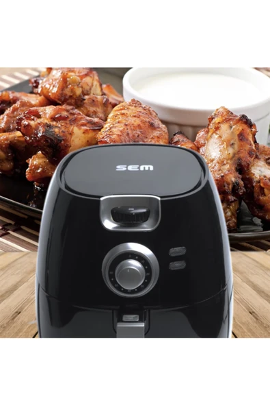 Sem Aircook Yağsız Kızartma Sıcak Hava Fritöz - Airfryer 5 Lt 1650 Watt - 6