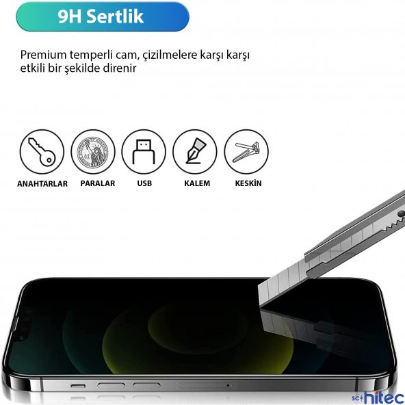 ScHitec 3 Adet Samsung Galaxy A72 HD Premium 9H Hayalet Seramik Ekran Koruyucu - 8