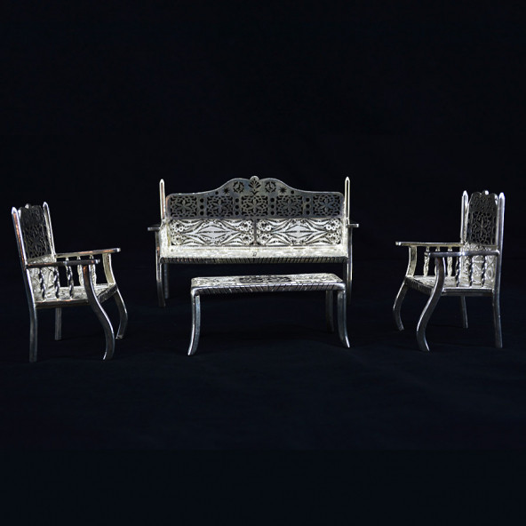 Gümüşten Minyatür Kanepe Takımı