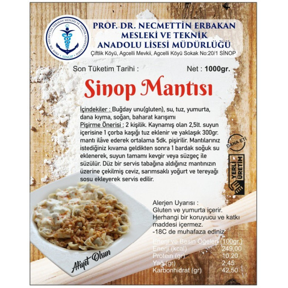 Sinop Mantısı (Kıymalı)