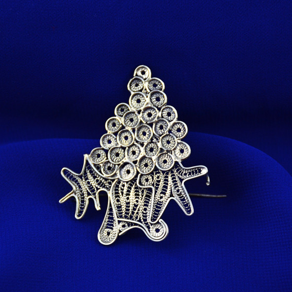 Üzüm Salkımlı Broş