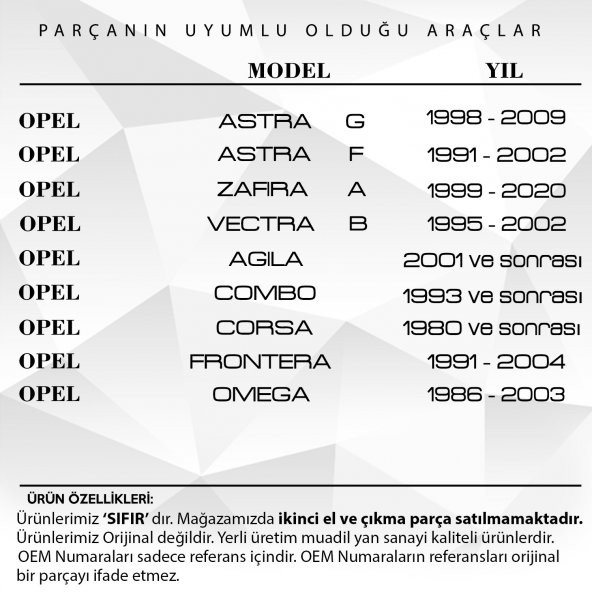 Opel Astra G, Zafira A, Vectra B, Corsa için Anahtar Kabı - 2