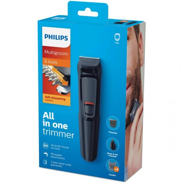 Philips MG3710/15 Multigroom 3000 Series 6 in 1 Erkek Bakım Kiti - 4