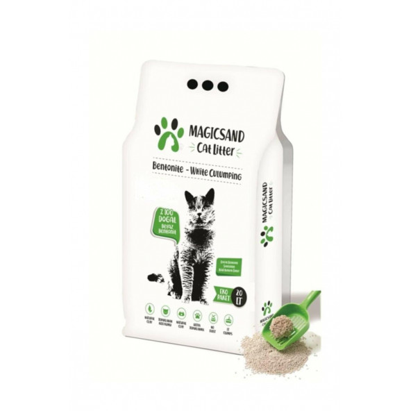 Magicsand Cat Litter Kokusuz Kedi Kumu 20 lt KALIN TANELİ