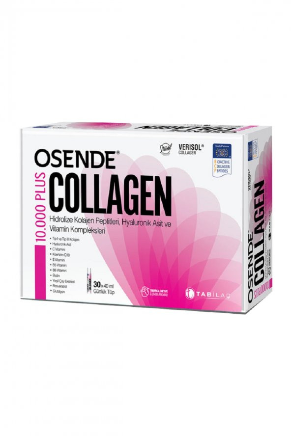 OSENDE Collagen 10.000 Plus Hidrolize Kolajen Peptit 30 X 40 Ml Tüp 8680133001314