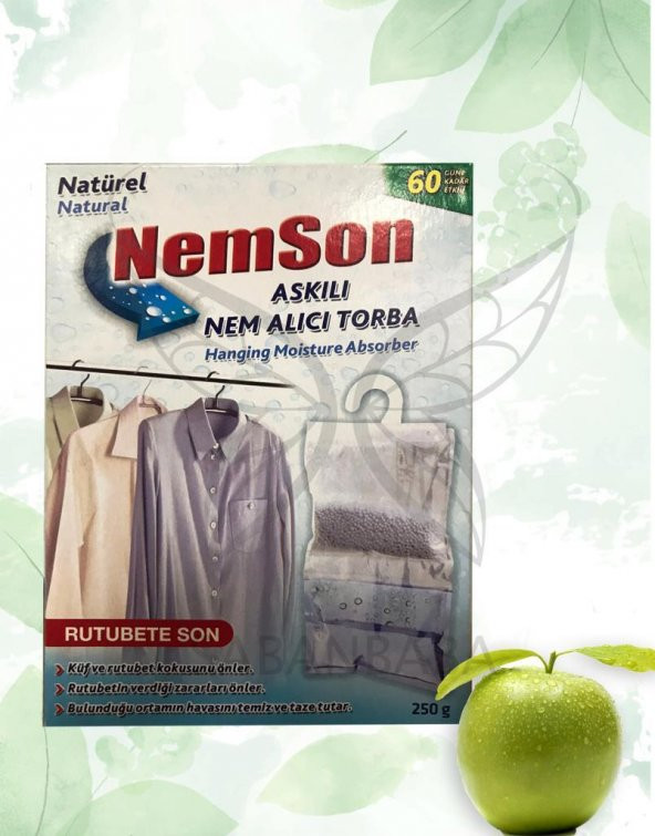 250 gr Nemson Askılı Nem Alıcı Yeşil elma