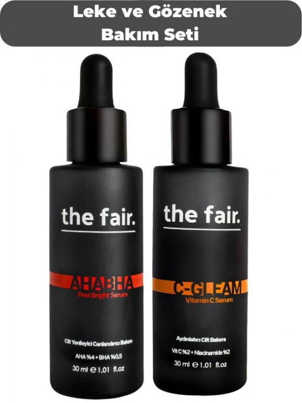 the fair. Leke Bakımı ve Gözenek Seti Vegan- 60 ML