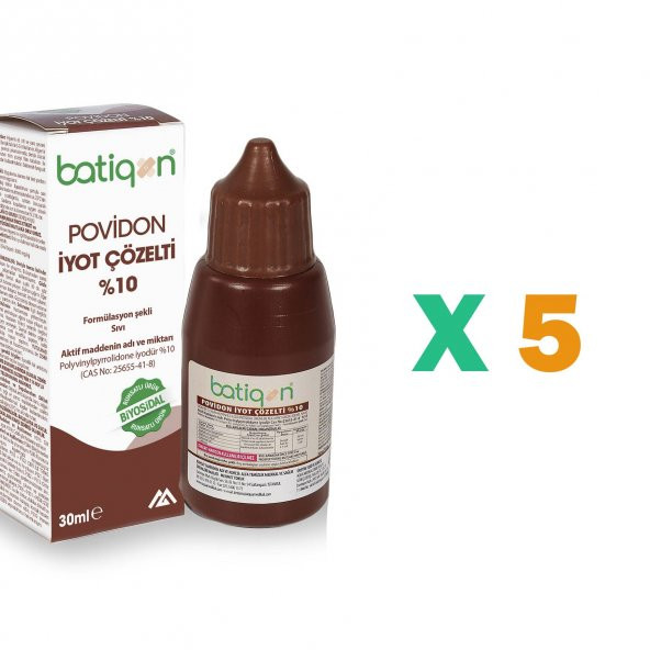 Batiqonıx Povidon İyot Çözelti Dökme 30 Ml X 5
