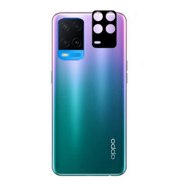 Oppo A54 3D Kamera Lens Koruyucu Temperli Cam Çerçeve
