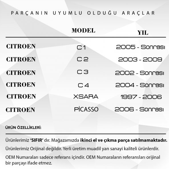 Citroen için Simplex Uzaktan Kumanda Anahtar Düğmesi Kabı-Logolu - 2