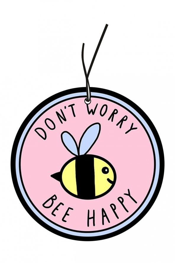 Jethızında Tatlı Arı Dont Worry Bee Happy Tasarımlı Dekoratif Oto Kokusu Ve Aksesuarı - 1