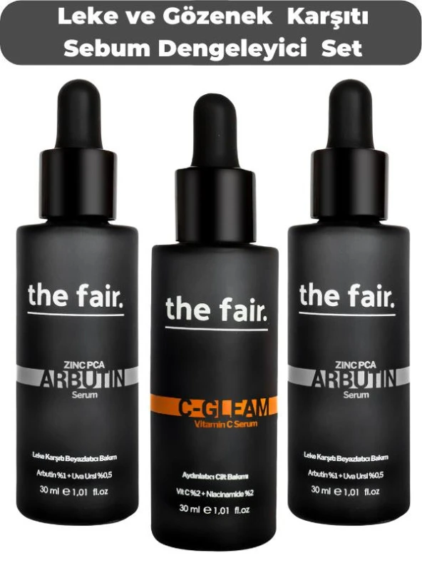 the fair. Leke ve Gözenek Karşıtı Sebum Dengeleyici Cilt Bakım Seti