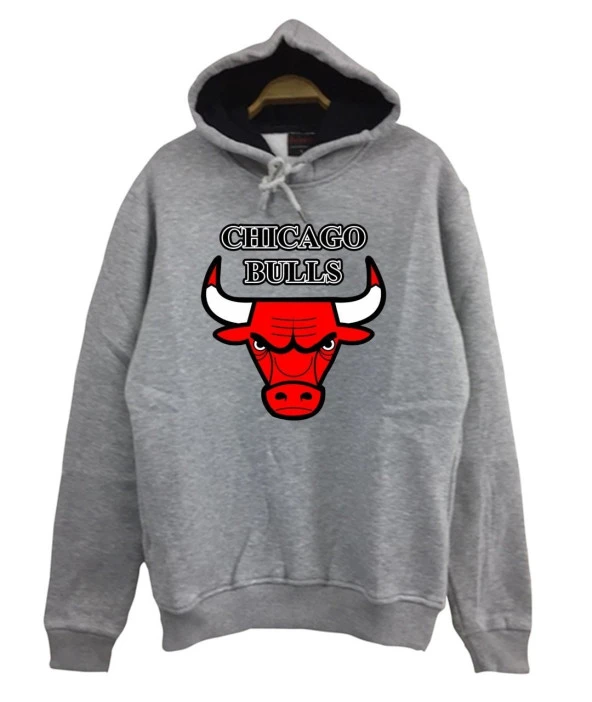 CHICAGO BULLS Baskılı Sweatshirt  GRİ 3XL