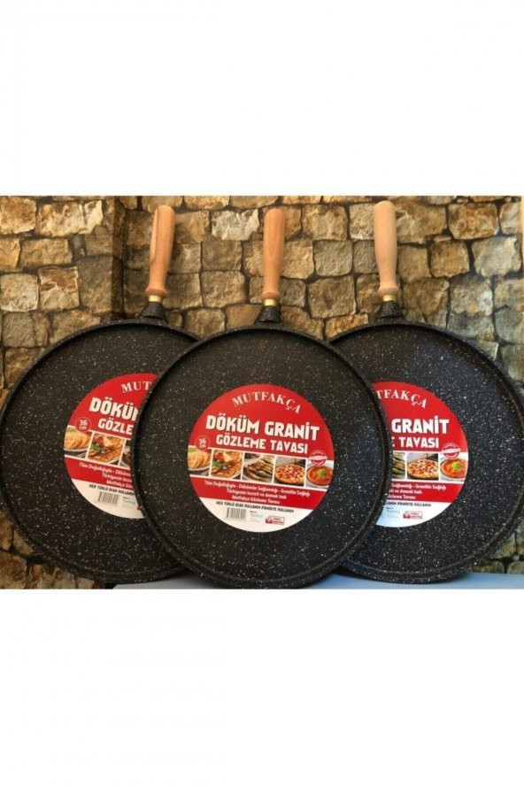 Döküm Granit Gözleme Tavası 36 Cm - 4