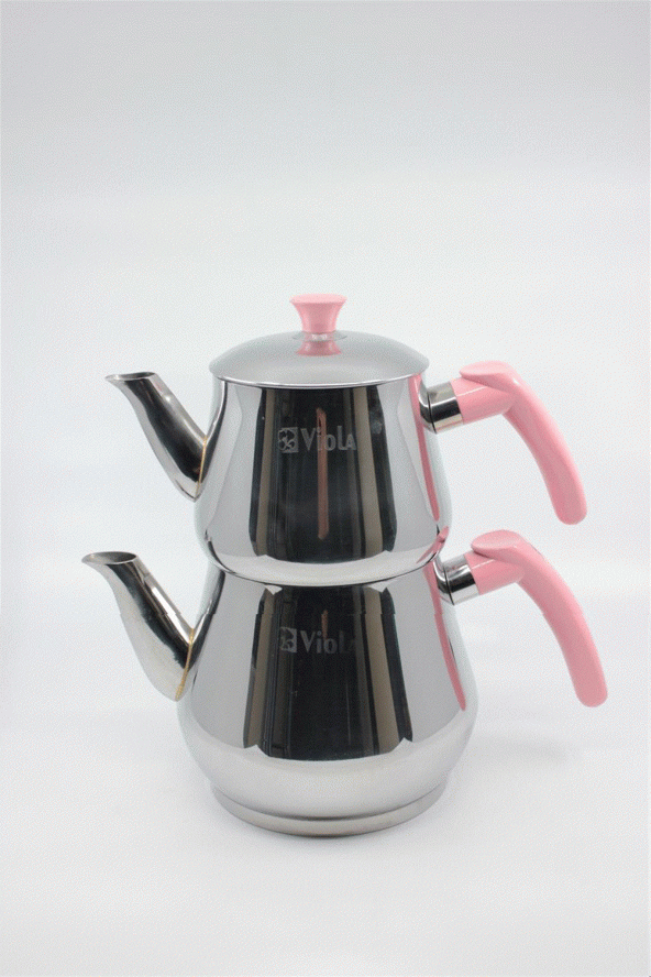 Viola Piramit Çelik Çaydanlık - Orta Boy