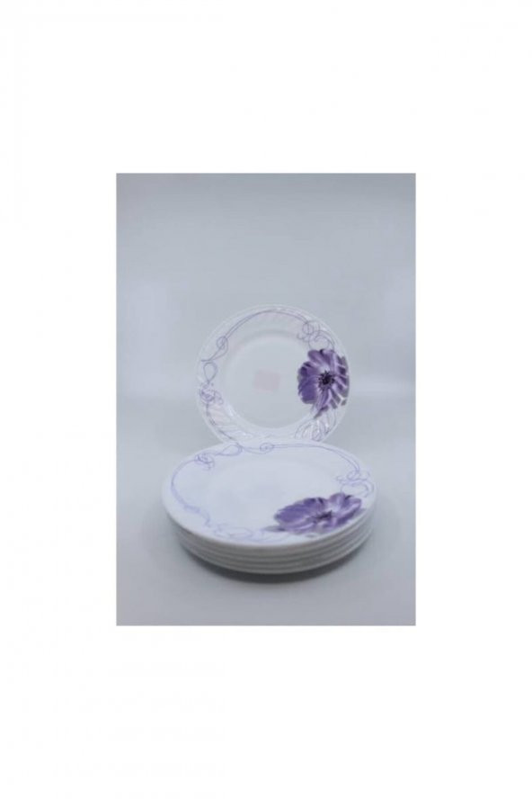 Porgold Pasta Tabağı Opal Orjinal Kutu 17 cm 6 Adet Mor Desen - 2