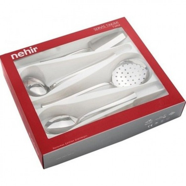 Nehir Sahra 5 Parça Kepçe Kevgir Takımı - 2