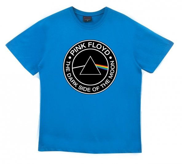 Pink Floyd Baskılı T-shirt    SAKS MAVİSİ 5XL