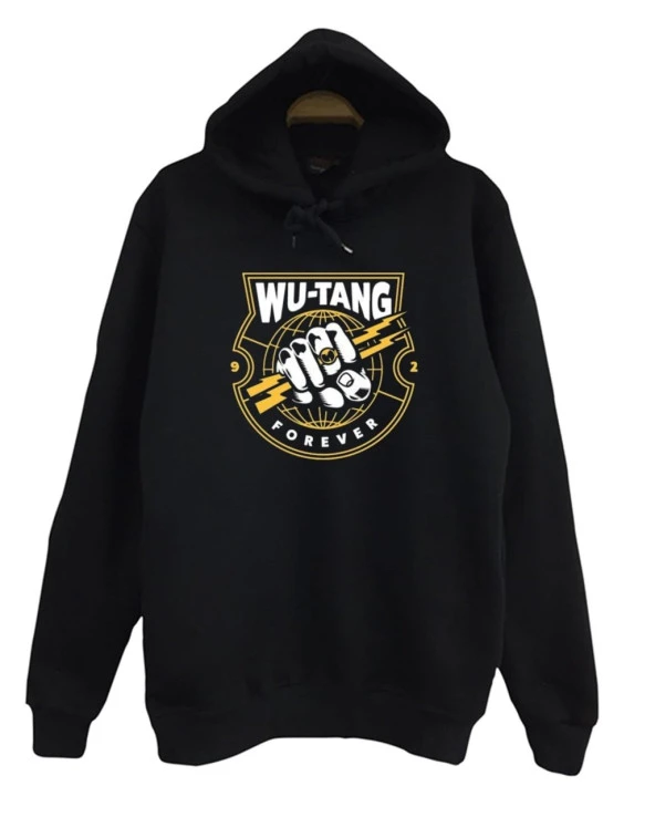 WU TANG Baskılı Sweatshirt  SİYAH 5XL