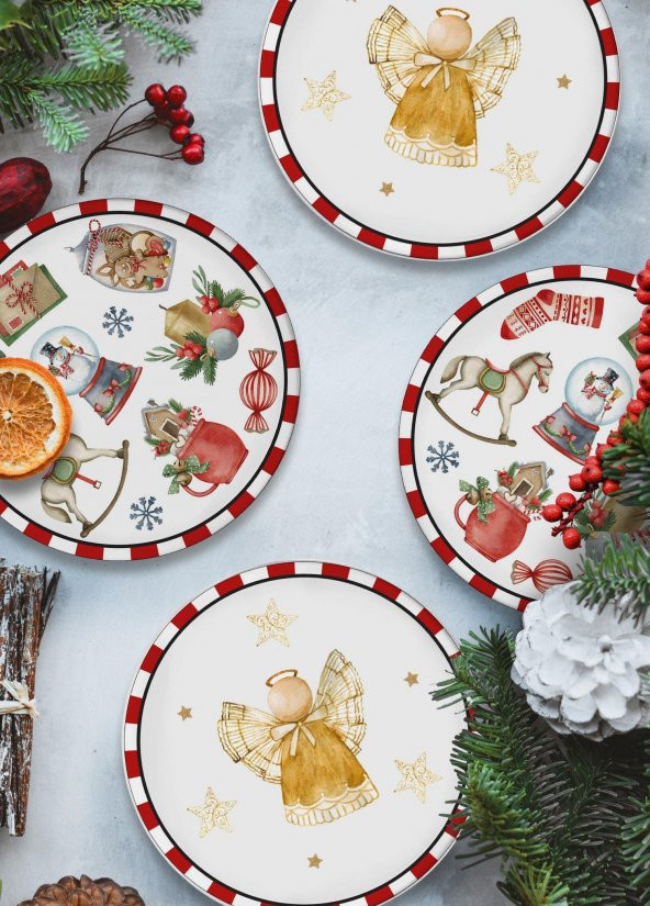 The Mia Globe 6lı Pasta Tabak 19cm NEW029 - 2