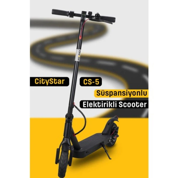 Citystar CS-7 Siyah Süspansiyonlu Scooter