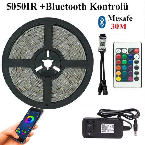 DailyTech 5m LED şerit Bluetooth RGB Uzaktan Kumandalı - 6