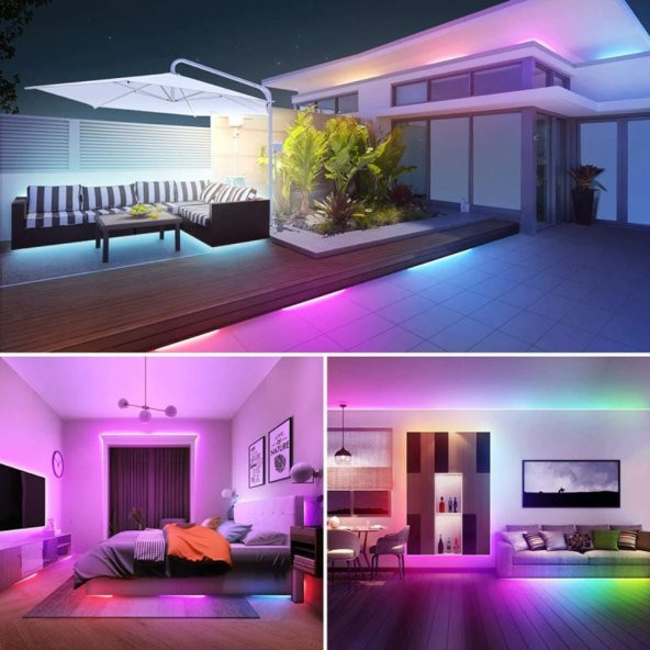 DailyTech 5m LED şerit Bluetooth RGB Uzaktan Kumandalı - 10