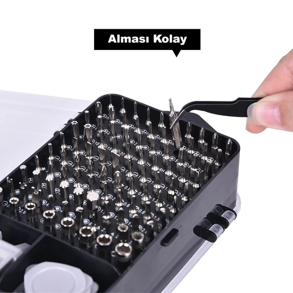 DailyTech 112 in 1 Hassas Coklu Tornavida Cep Telefonu Tamir Seti - 8