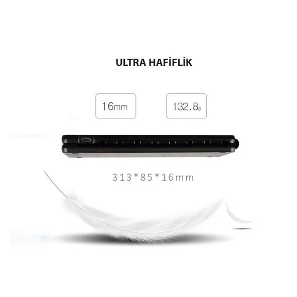 DailyTech Bluetooth Katlanabilir Klavye Telefon Tablet PC Uyumlu - 7