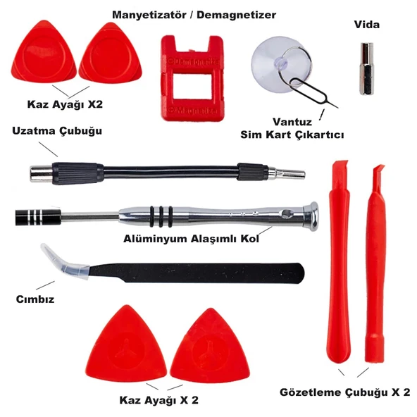 DailyTech 112 in 1 Hassas Coklu Tornavida Cep Telefonu Tamir Seti - 3