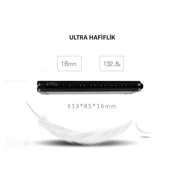 DailyTech Bluetooth Katlanabilir Klavye Telefon Tablet PC Uyumlu - 6