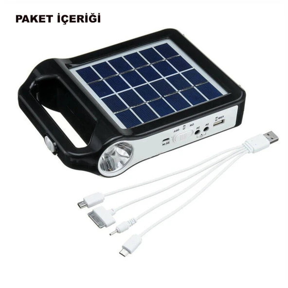 DailyTech Taşınabilir USB Şarjlı Solar Güneş Enerjili Kamp Feneri Powerbank - 8