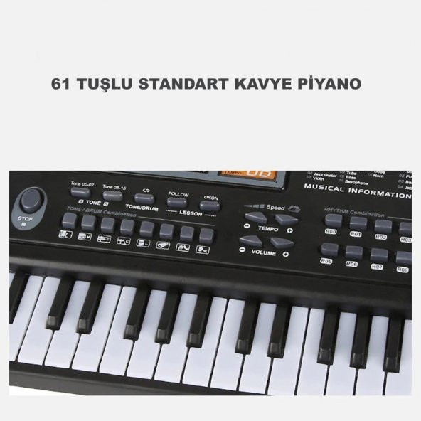 DailyTech 61 Tuşlu Org Piyano Klavye Mikrofonlu Karaoke - 4