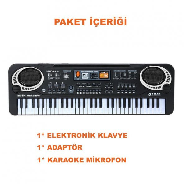DailyTech 61 Tuşlu Org Piyano Klavye Mikrofonlu Karaoke - 9