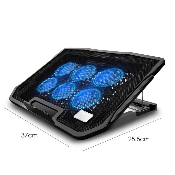 DailyTech 15.6 inç 6 Fanlı Dizüstü Sessiz Laptop Soğutucu Standı - 7