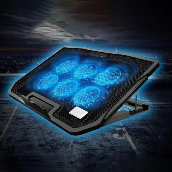 DailyTech 15.6 inç 6 Fanlı Dizüstü Sessiz Laptop Soğutucu Standı - 12