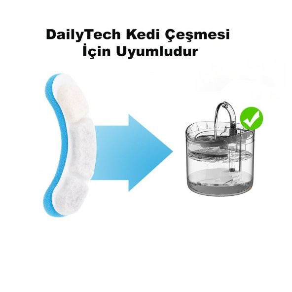 DailyTech PET Kedi Su Pınarı Çeşmesi Şelalesi için Yedek Filtre - 5