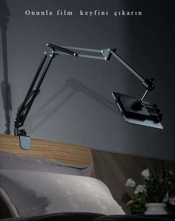 DailyTech 360 Derece Uzun Kol Tablet Telefon Tutucu Stand Stant - 11