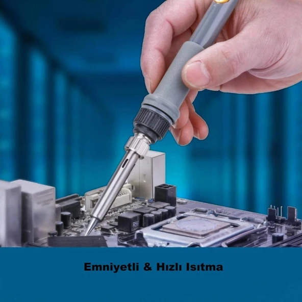 DailyTech 60W Ayarlanabilir Elektrikli Havya Kiti Full Lehim Seti - 3