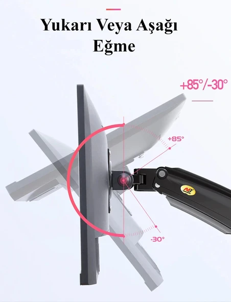 North Bayou NB F195A Çift Kol Amortisörlü Monitör Tutucu Stand 22-32" - 7