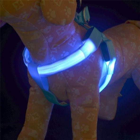 DailyTech Ayarlanabilir LED Işıklı Pet Köpek Göğüs Tasması Kemeri - 3