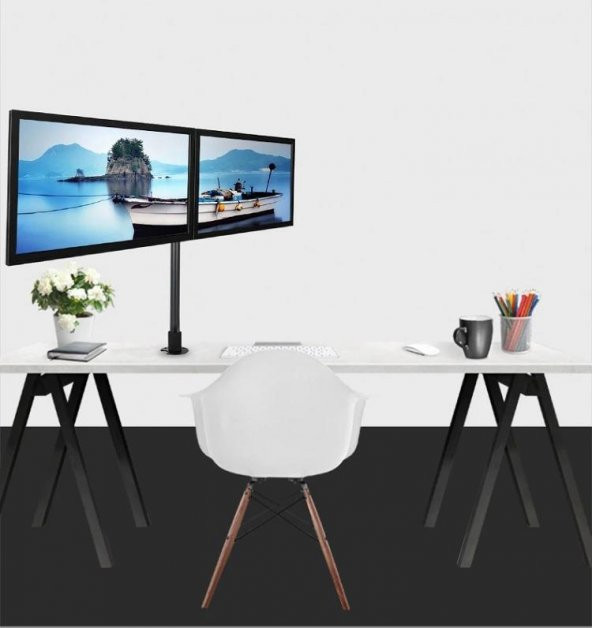 DailyTech Masaüstü Ayarlanabilir 14-32” Çift Kol Monitör Tutucu - 8