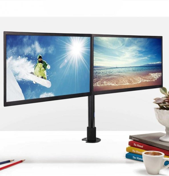 DailyTech Masaüstü Ayarlanabilir 14-32” Çift Kol Monitör Tutucu - 11